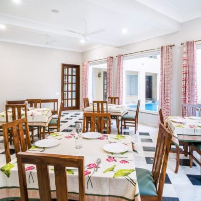 Dining area of one of the best Hotels in Udaipur near Lake Pichola